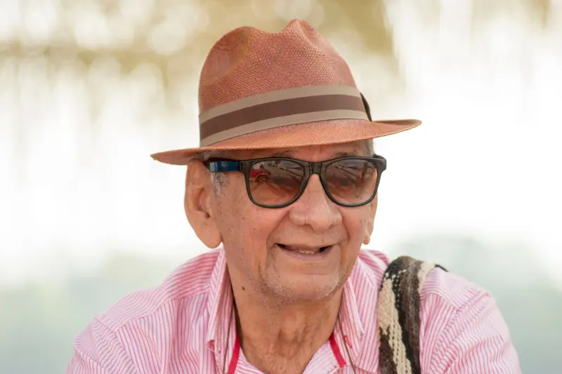 A member in his hat on the walking track
