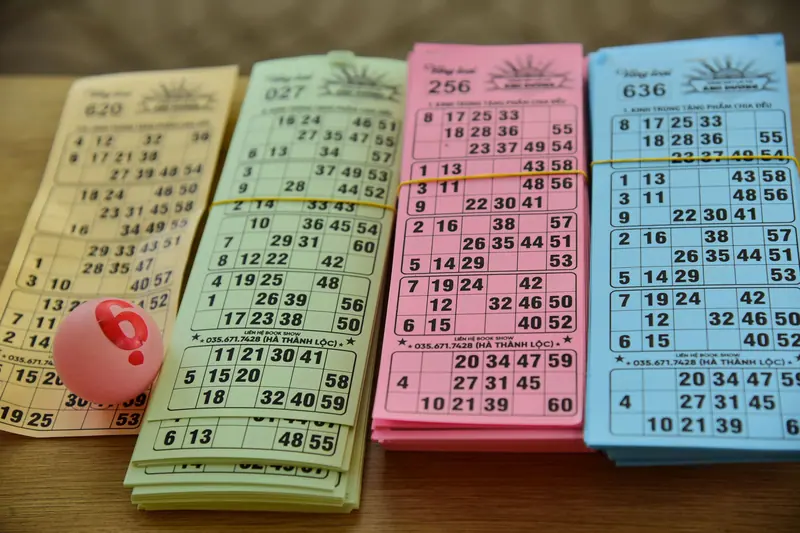 Bingo cards set out for the evening game