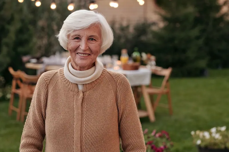 A member at the garden luncheon