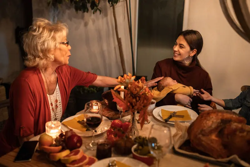 The harvest dinner table