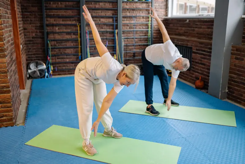 Stretching with the therapist