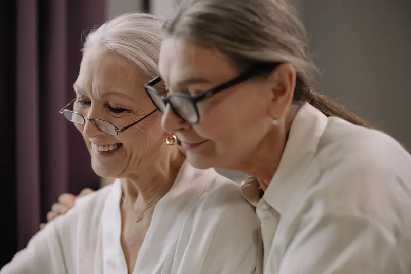 A member and her daughter on visiting day