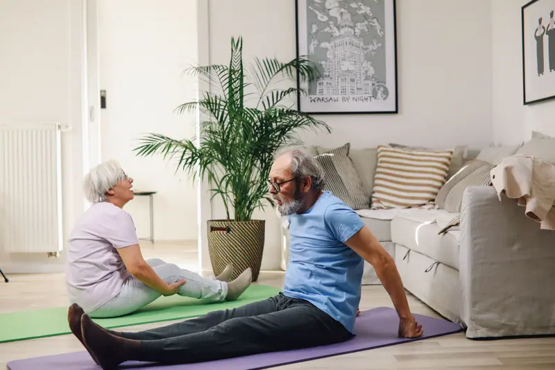 Stretching with the therapist