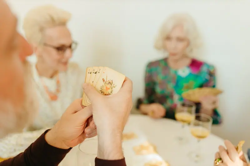 A friendly game at Wednesday tea