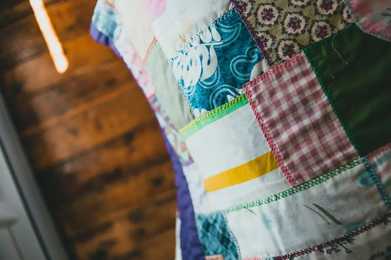 A finished patchwork quilt