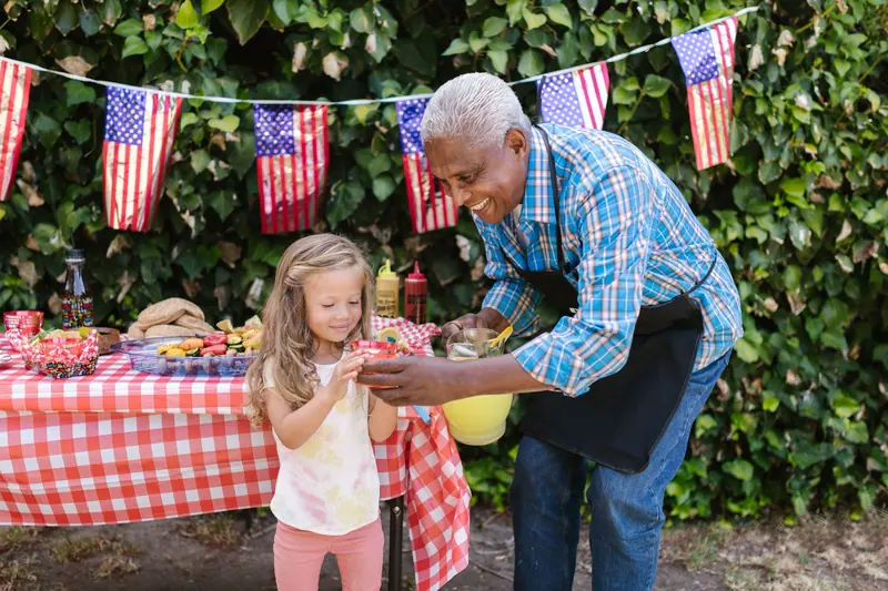 Lemonade and a granddaughter at the cookout