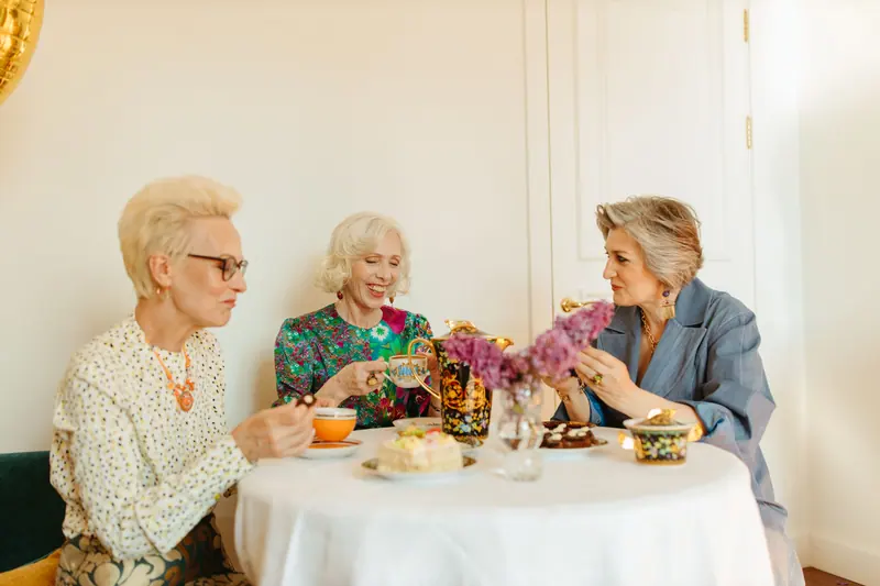 Tea and cake in the Farmhouse parlor