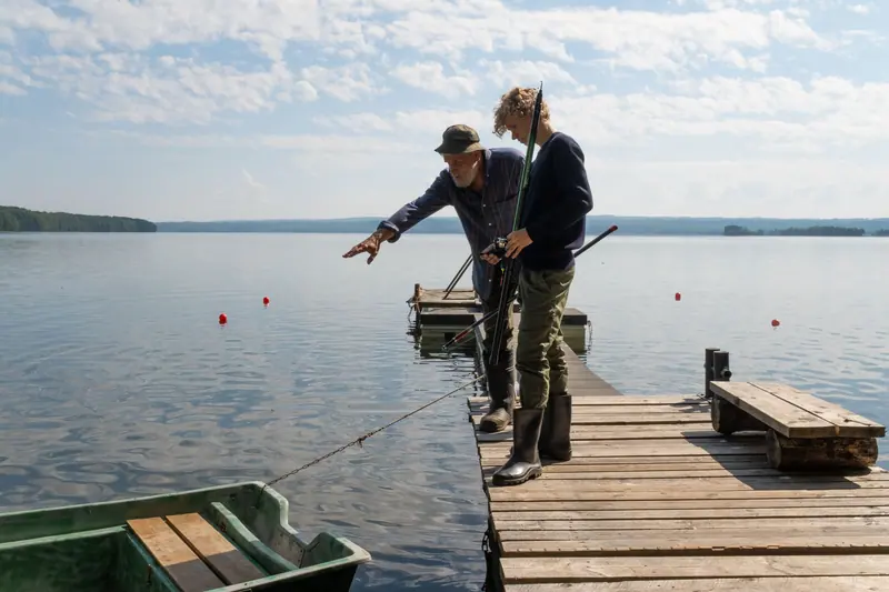 Fishing off the dock