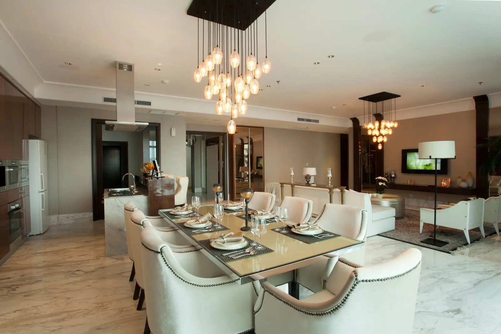 The Kensington Room set for dinner
