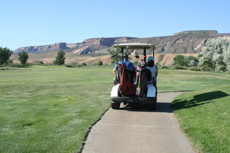 Golf cart on the course