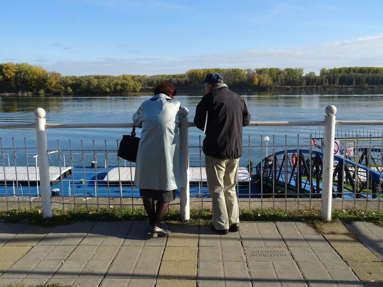 A couple looking out over the water