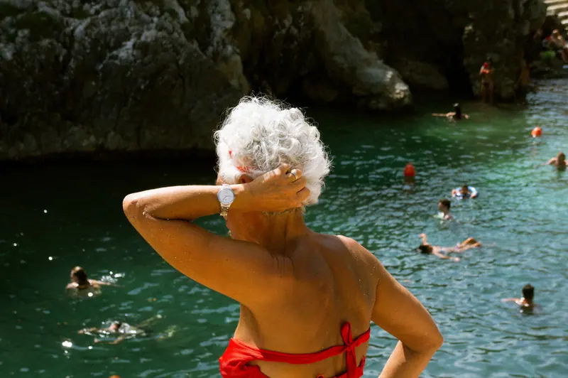 A resident cooling off at the swimming hole