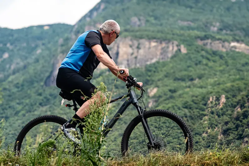 A resident on a long summer bike ride