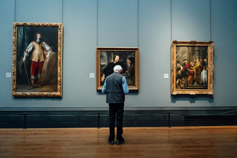 A resident at the art museum