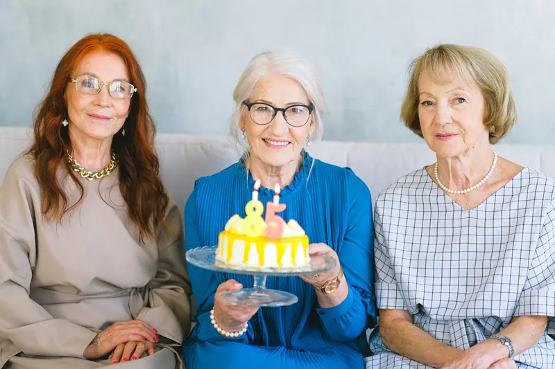Friends celebrating an 85th birthday