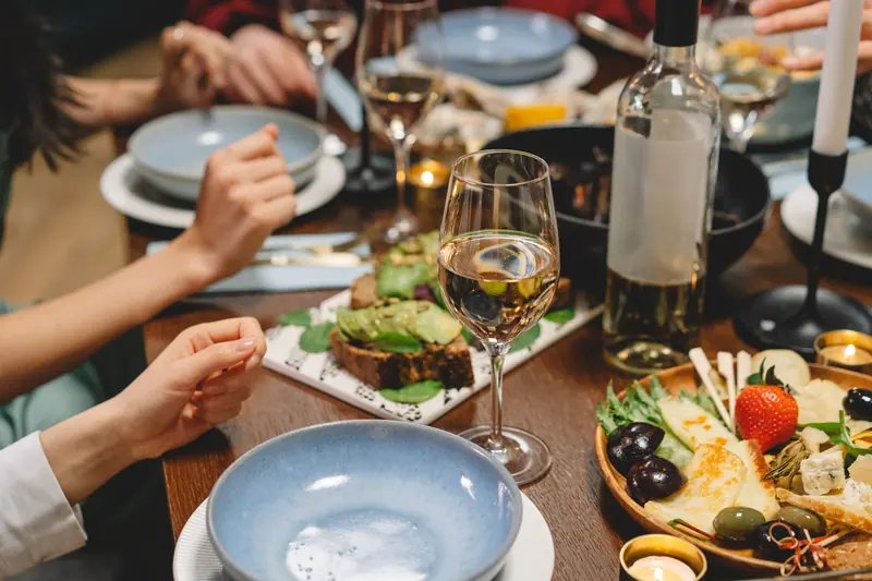 Wine and small plates at the supper club