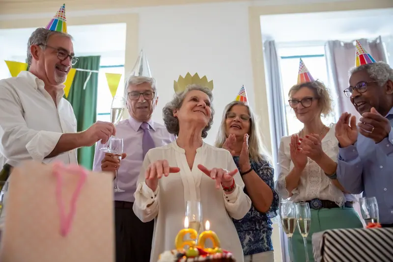 A birthday party in the private dining room