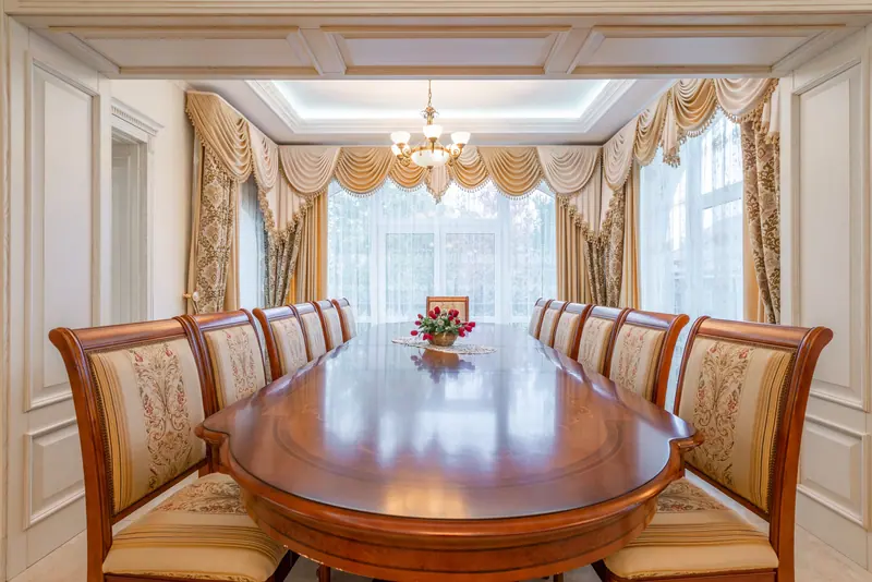 The formal dining room set for Sunday dinner