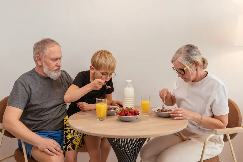 Breakfast with the grandkids
