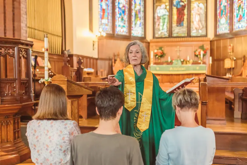 Sunday worship in the chapel