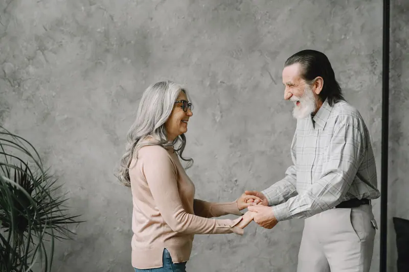 A couple sharing a dance