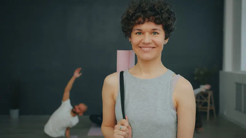 A resident stretching after therapy