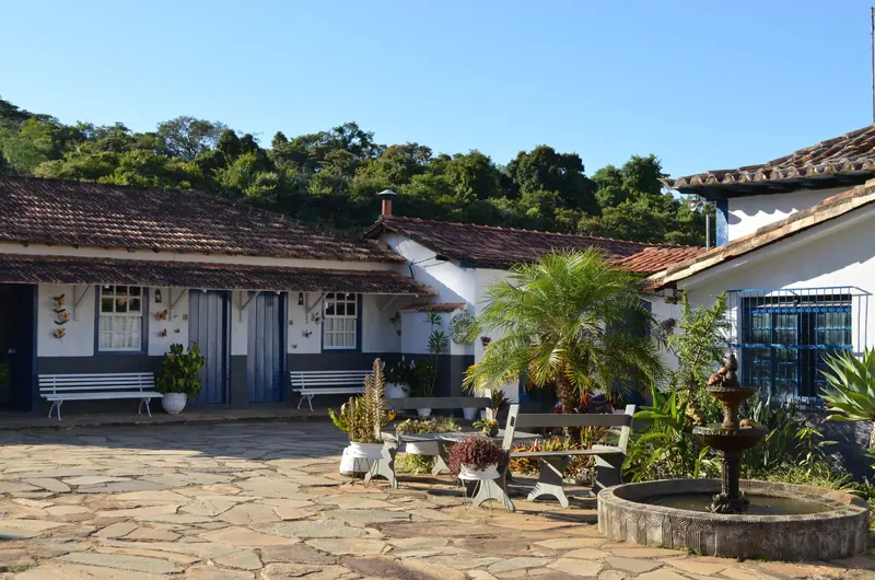 The courtyard and garden on a summer day