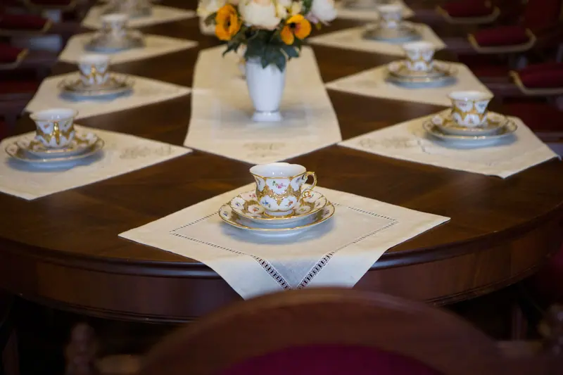 China cups set for afternoon tea