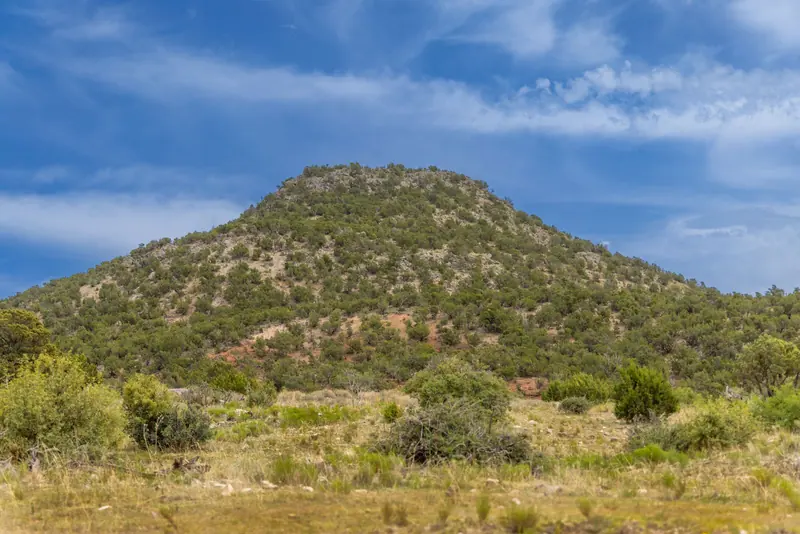 The hills west of the farm