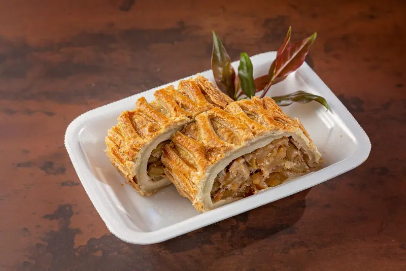 Apple strudel from the kitchen