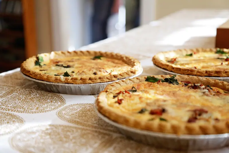 Fresh quiches for Sunday brunch