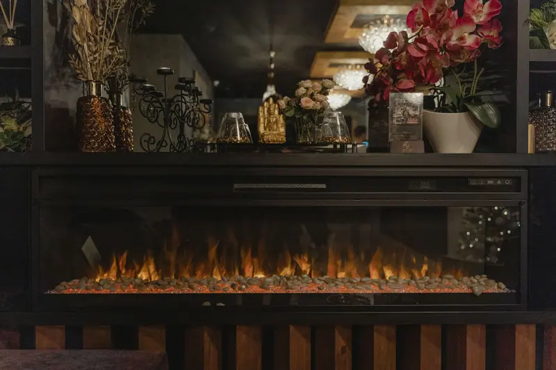 The fireplace in the Cellar Room