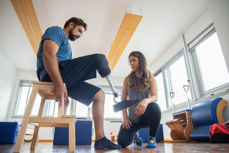 Physical therapy in the gym