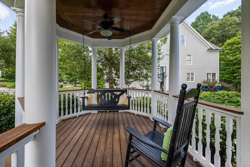 The porch swing and rocker