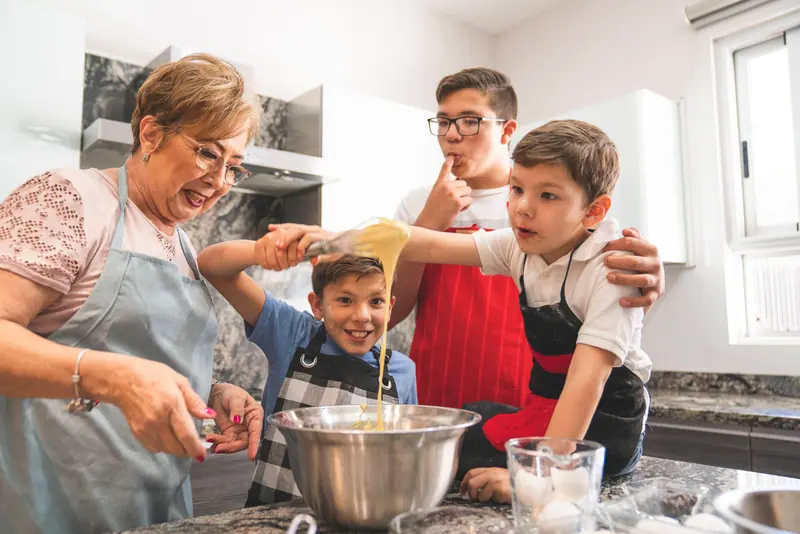 Baking with the grandsons