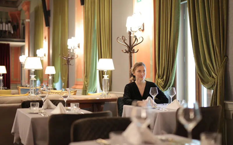The Vine Room ready for the seven o'clock seating