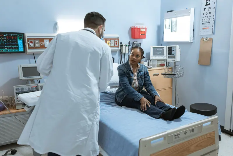 A physician on morning rounds